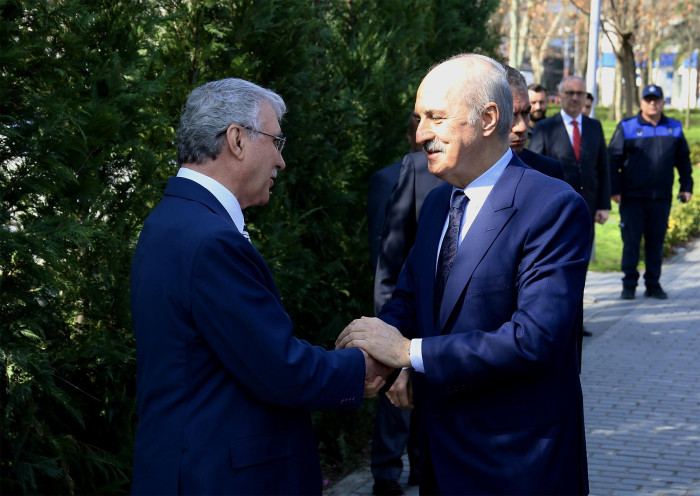 TBMM Başkanı Kurtulmuş Başkan Yüce’yi ziyaret etti: "Sakarya'nın adını altın harflerle yazdık"