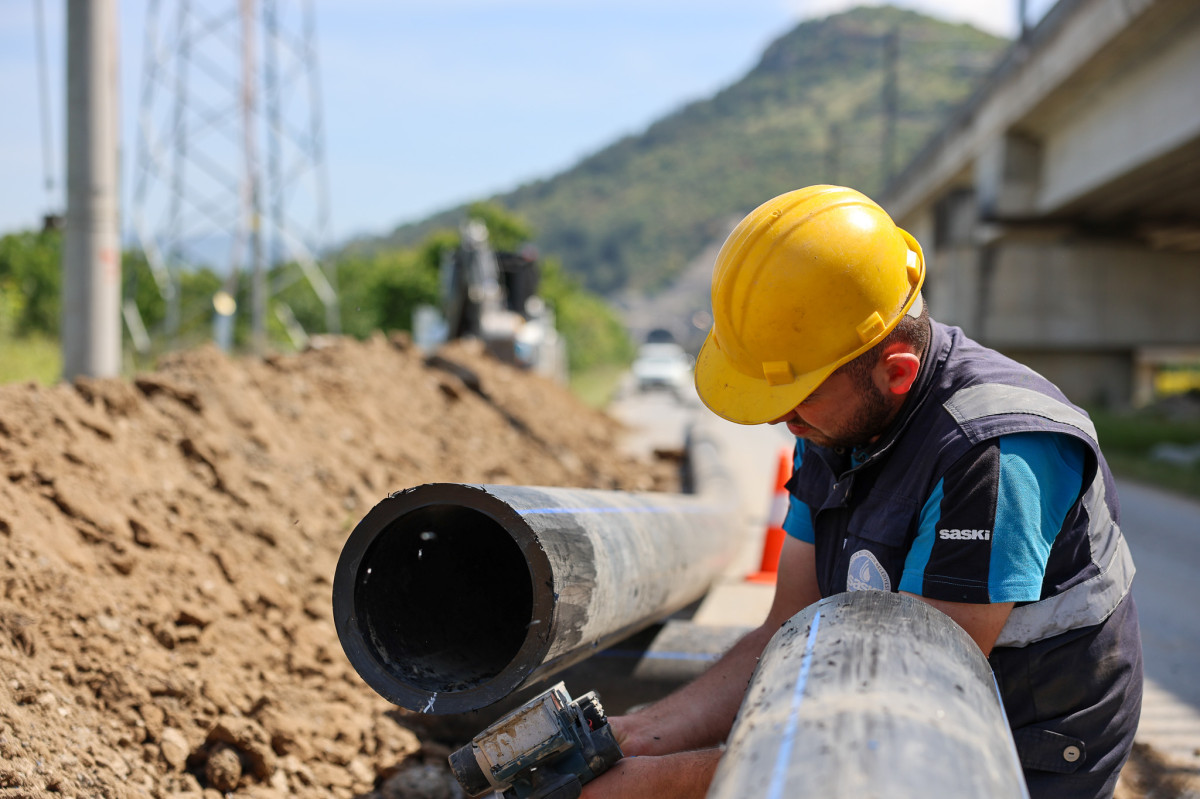 Alifuatpaşa’nın 4 bin 500 metrelik yeni altyapı hattında çalışmalar devam ediyor