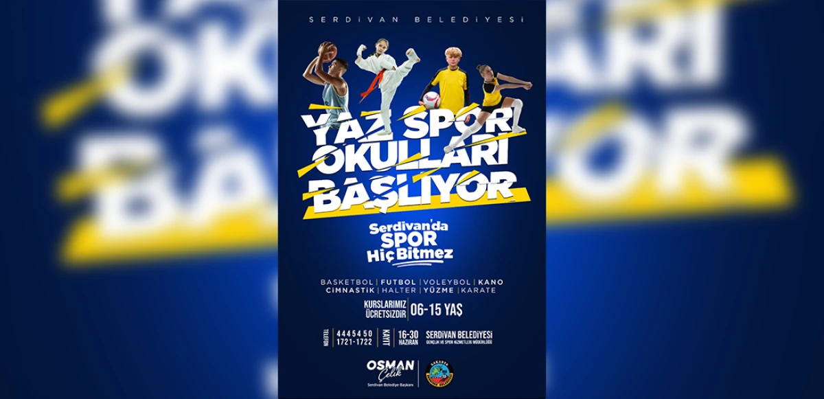 Serdivan Belediyesi Yaz Spor Okulları Kayıtları Başlıyor